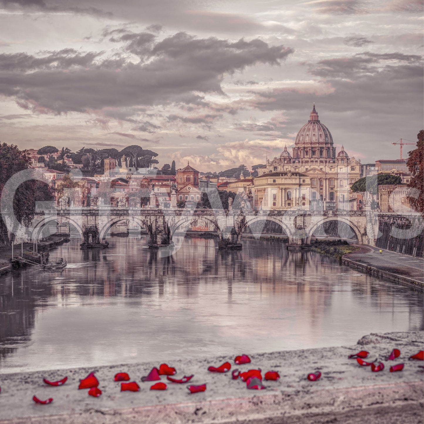 Twilight St. Peter's Basilica View Wall Mural