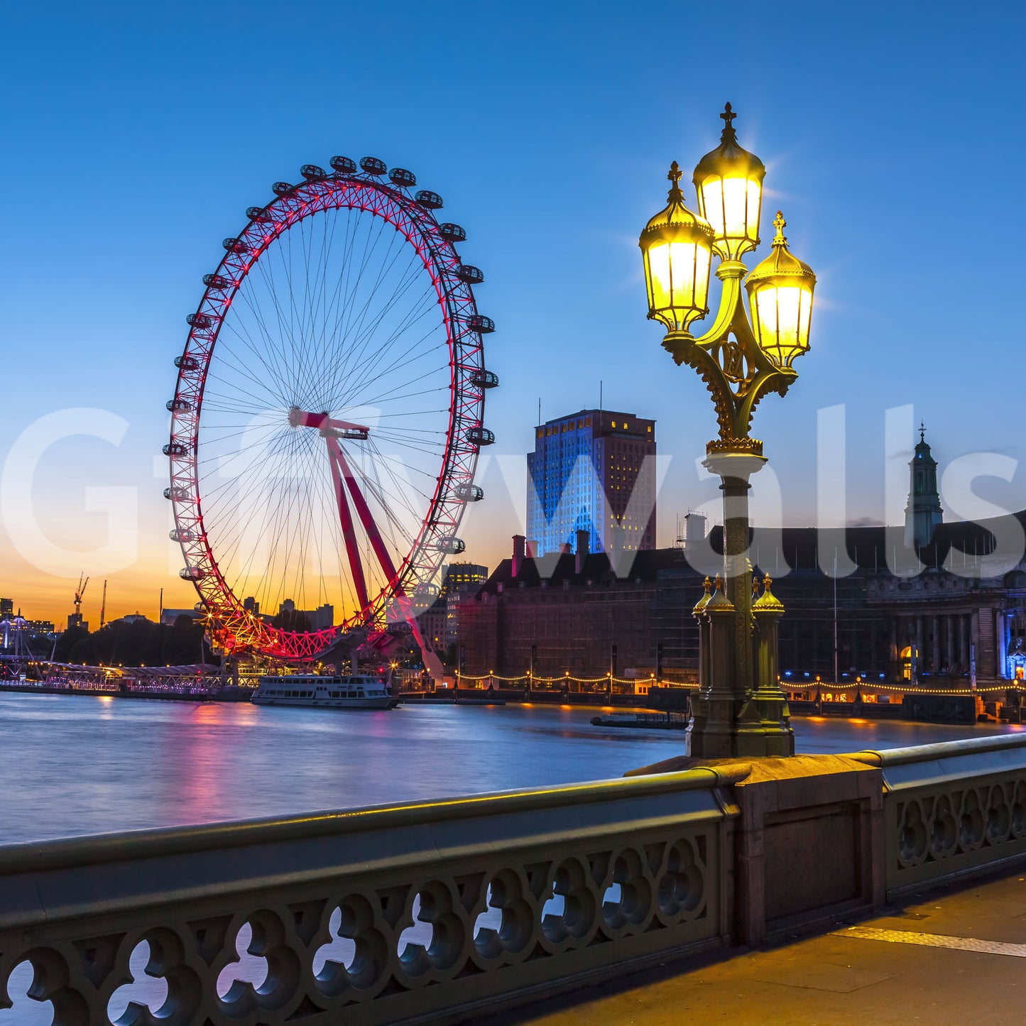 London Eye Twilight Vista Wall Mural