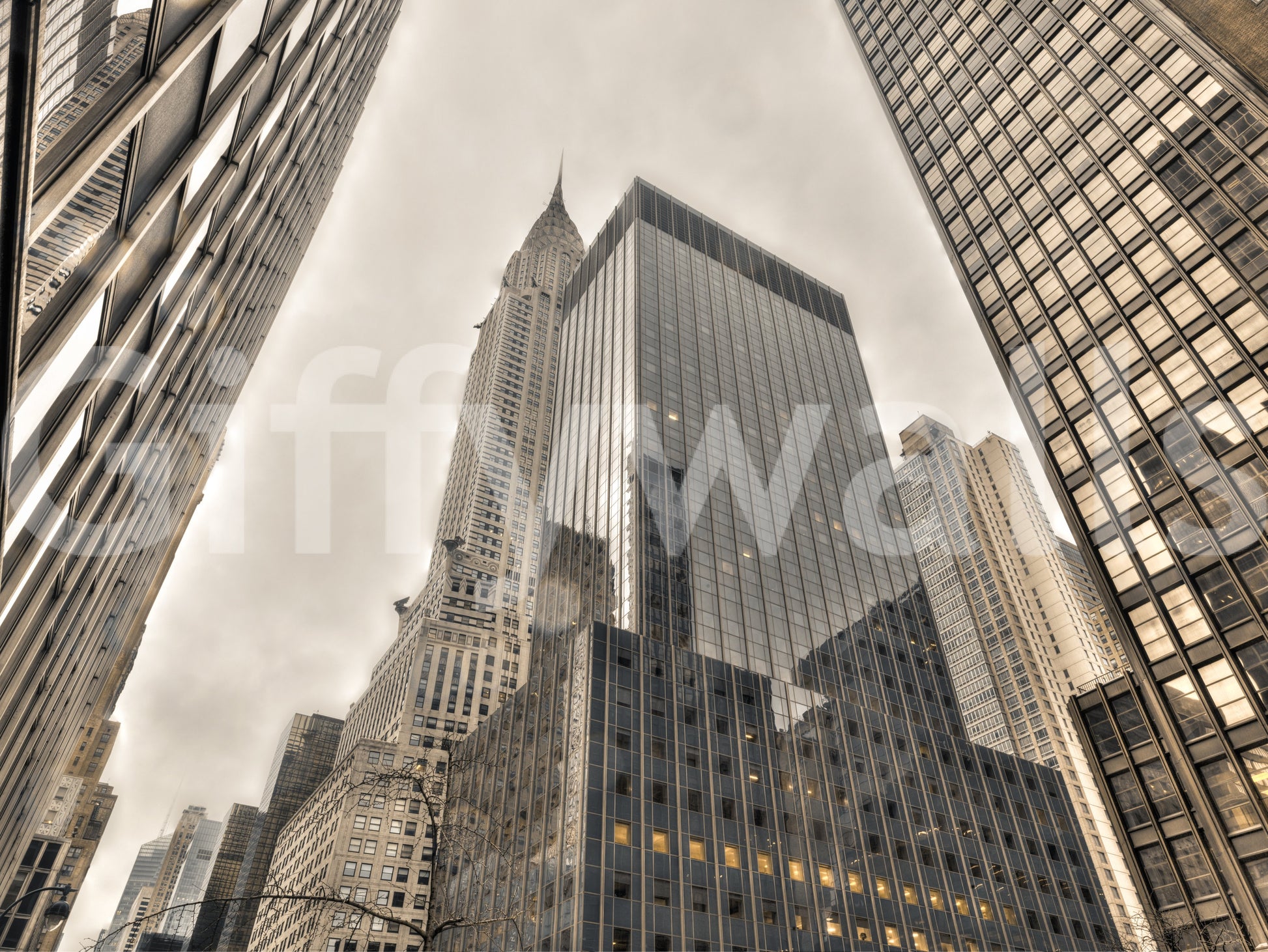 Architectural Heights and Spire Wall Mural