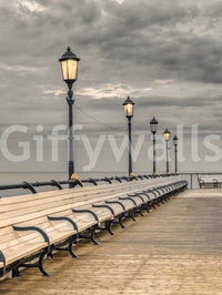 Evening Boardwalk Perspective Wall Mural