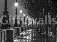 Urban Rain Reflections Wall Mural