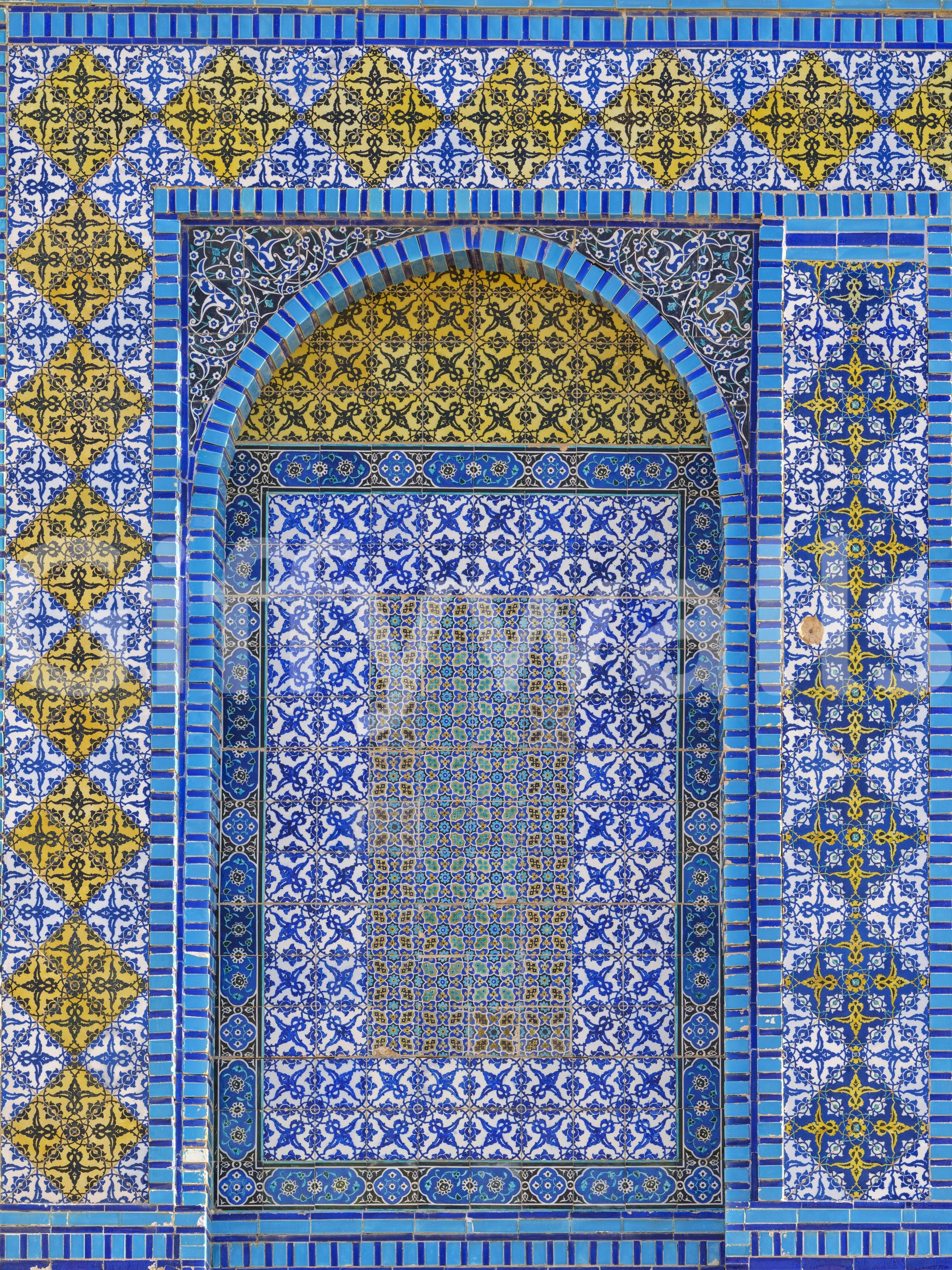 Cobalt Tile Symmetry Wall Mural