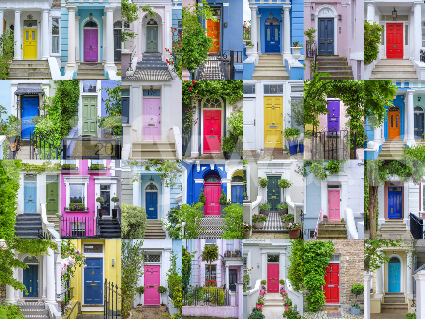 Urban Entrance Architectural Mosaic Wall Mural