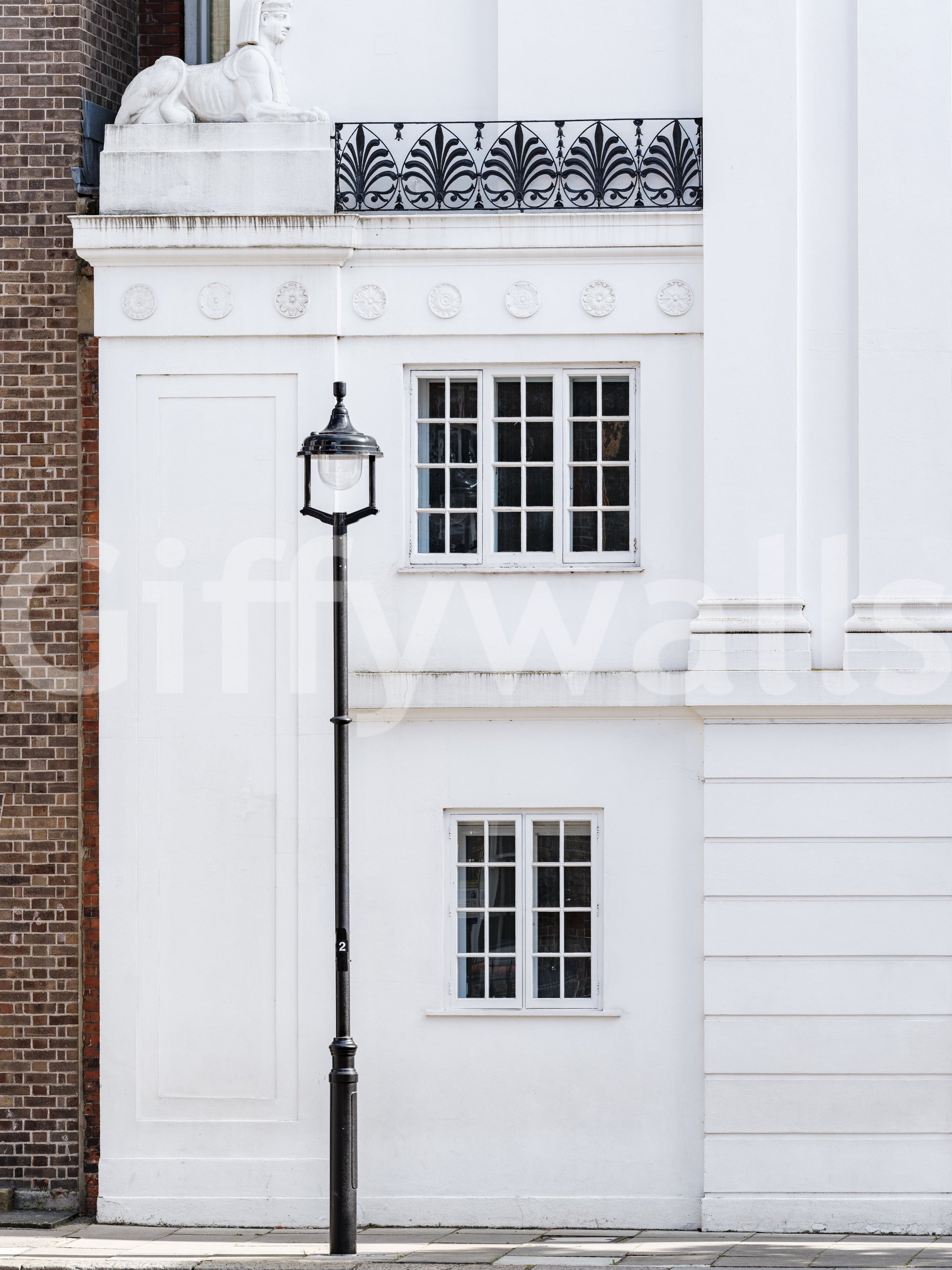 Neoclassical London Architectural Facade Wall Mural