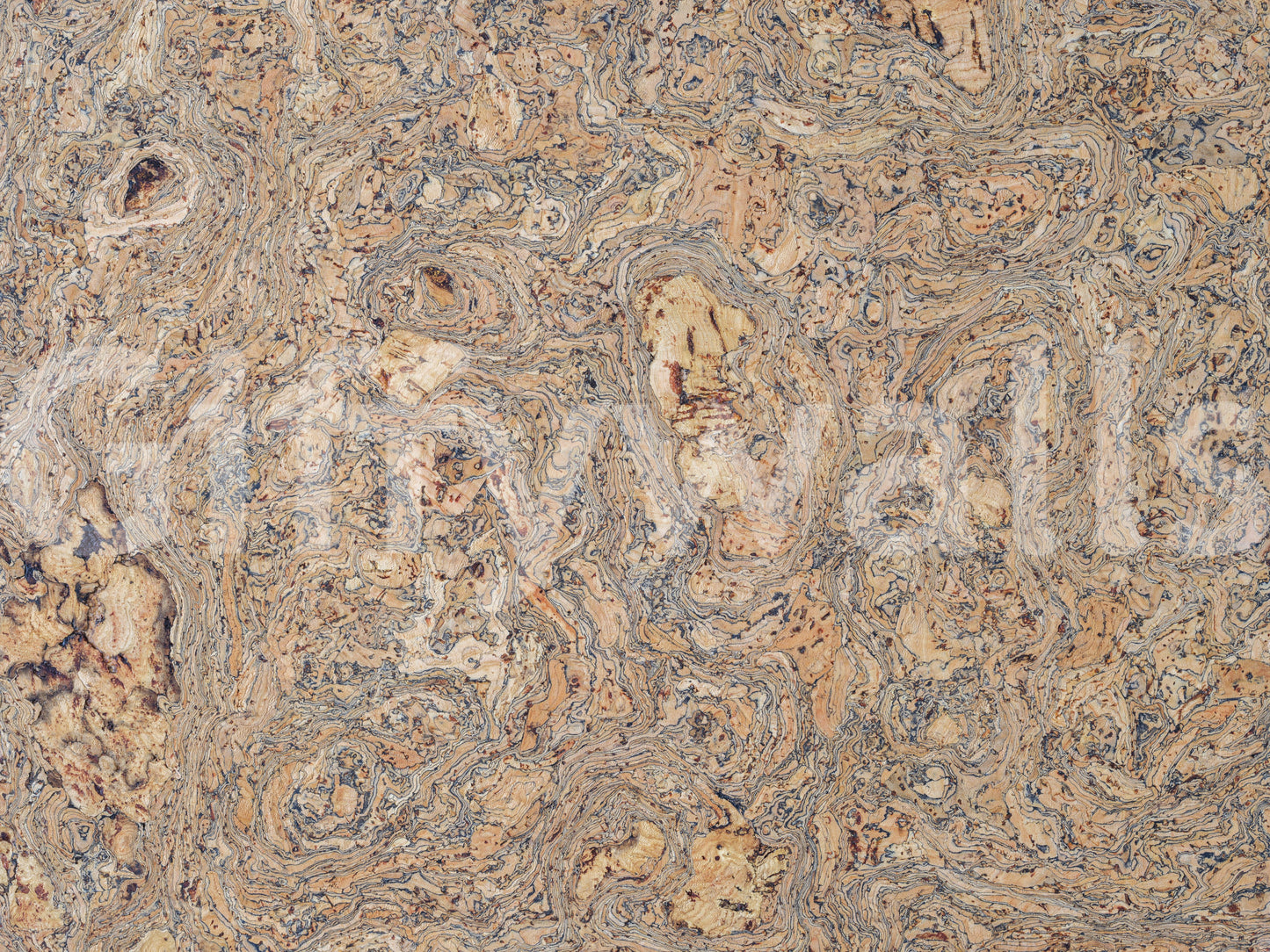 Rustic Swirling Bark Motif Wall Mural