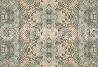Peach & Sage Contemporary Abstract Botanical Wallpaper