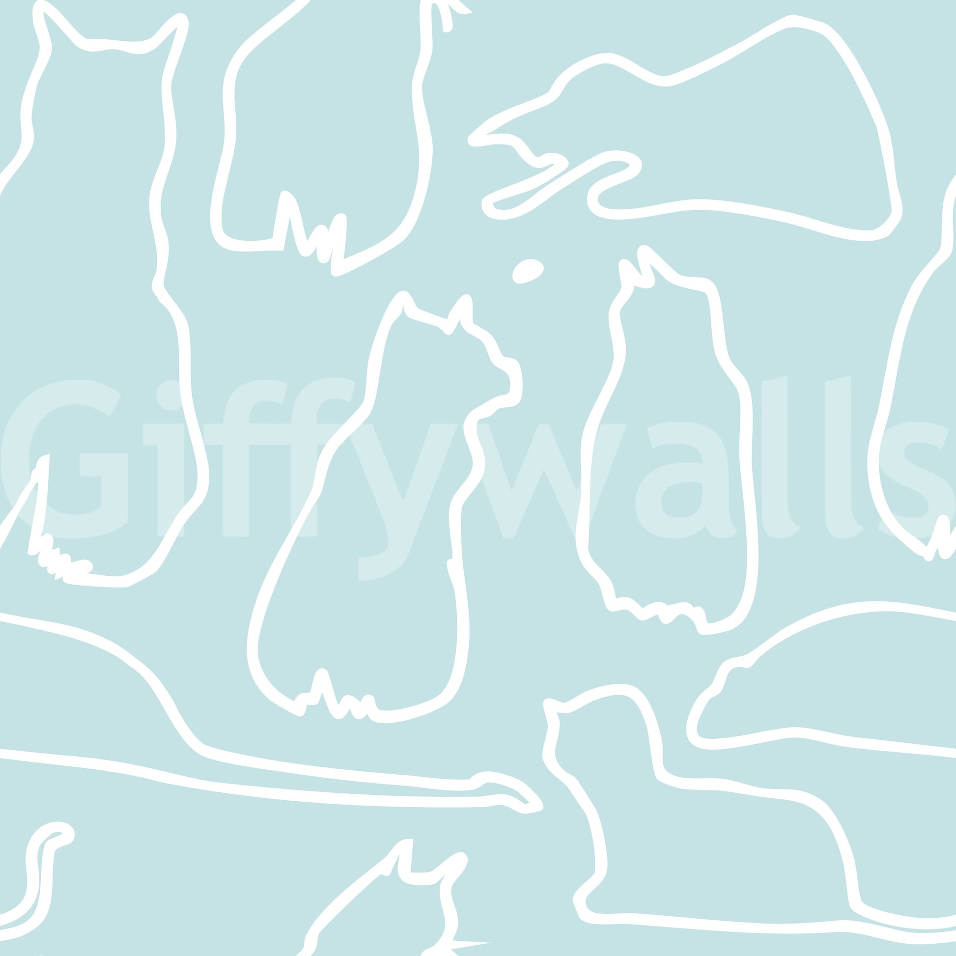 Munki and the Spot - Water & White Wallpaper⁠