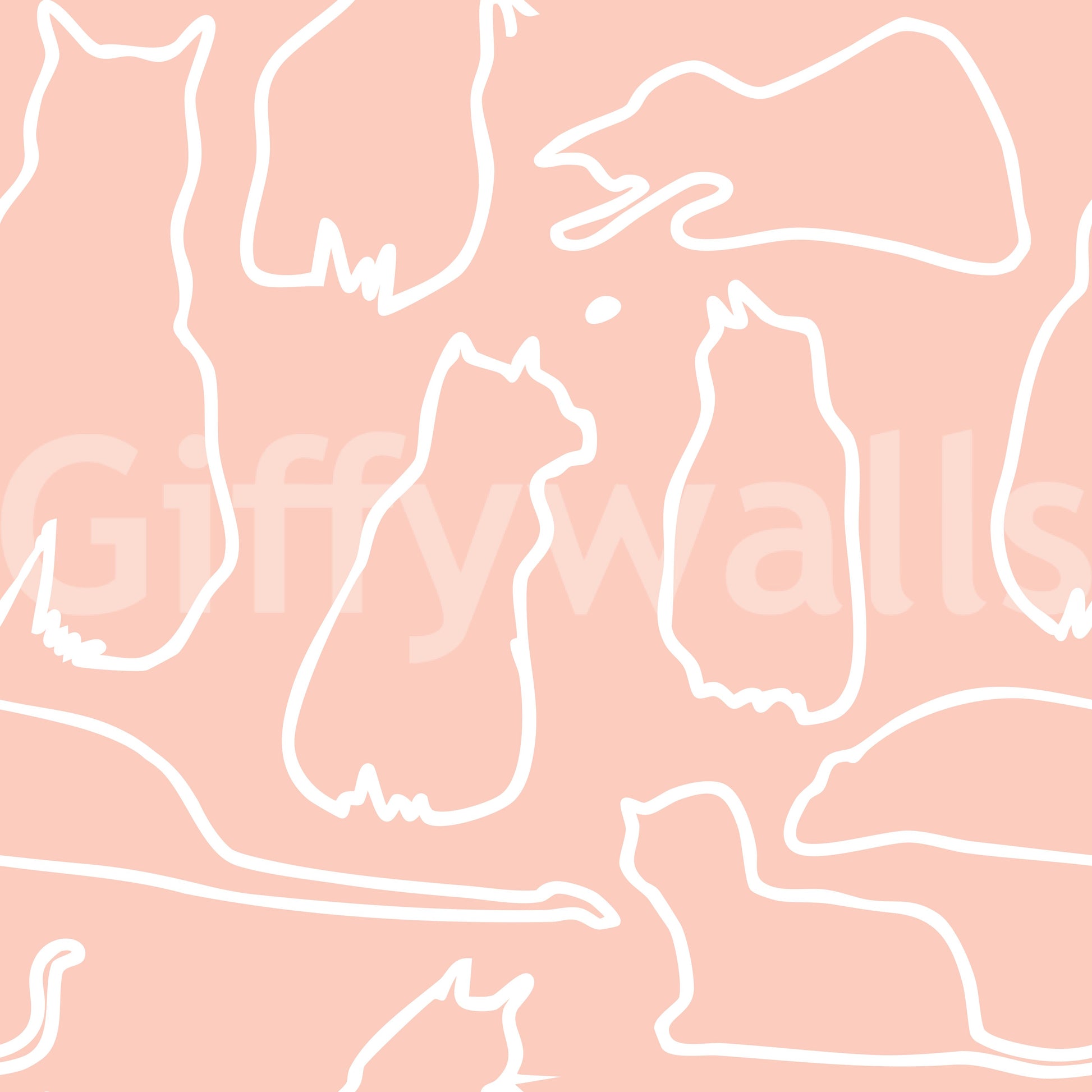 Munki and the Spot - Blush Pink Wallpaper⁠