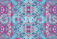 Magenta & Turquoise Abstract Ornamental Lattice Wallpaper