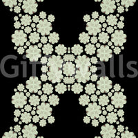 Ivory & Black Floral Vine Wallpaper