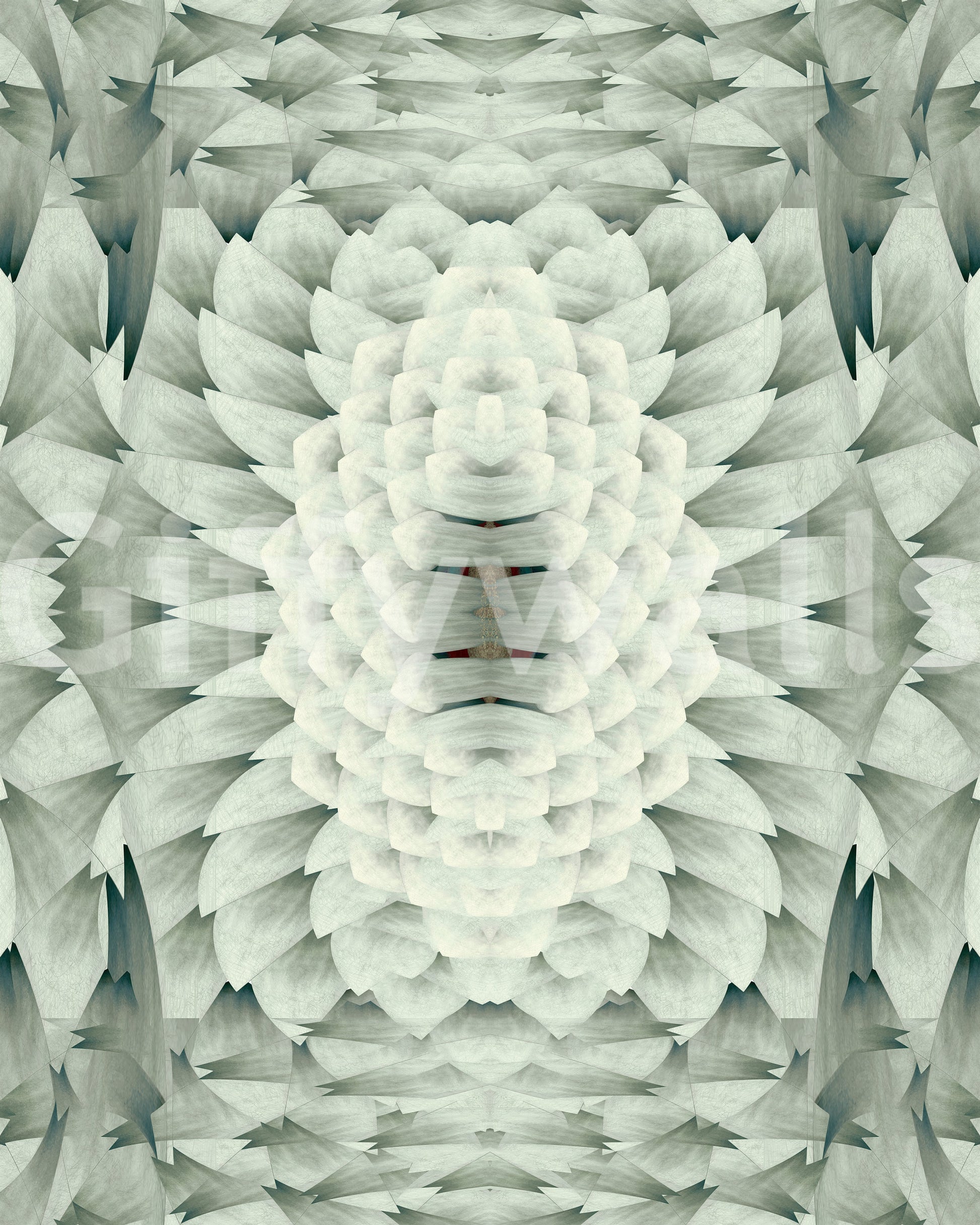 Sculptural Geometric Floral Wallpaper - GARDENIA DESIGN Wallpaper⁠
