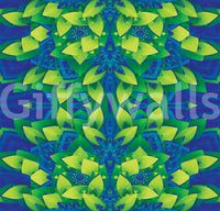 Electric Lime Geometric Bloom Wallpaper - IKEBANA DESIGN Wallpaper⁠