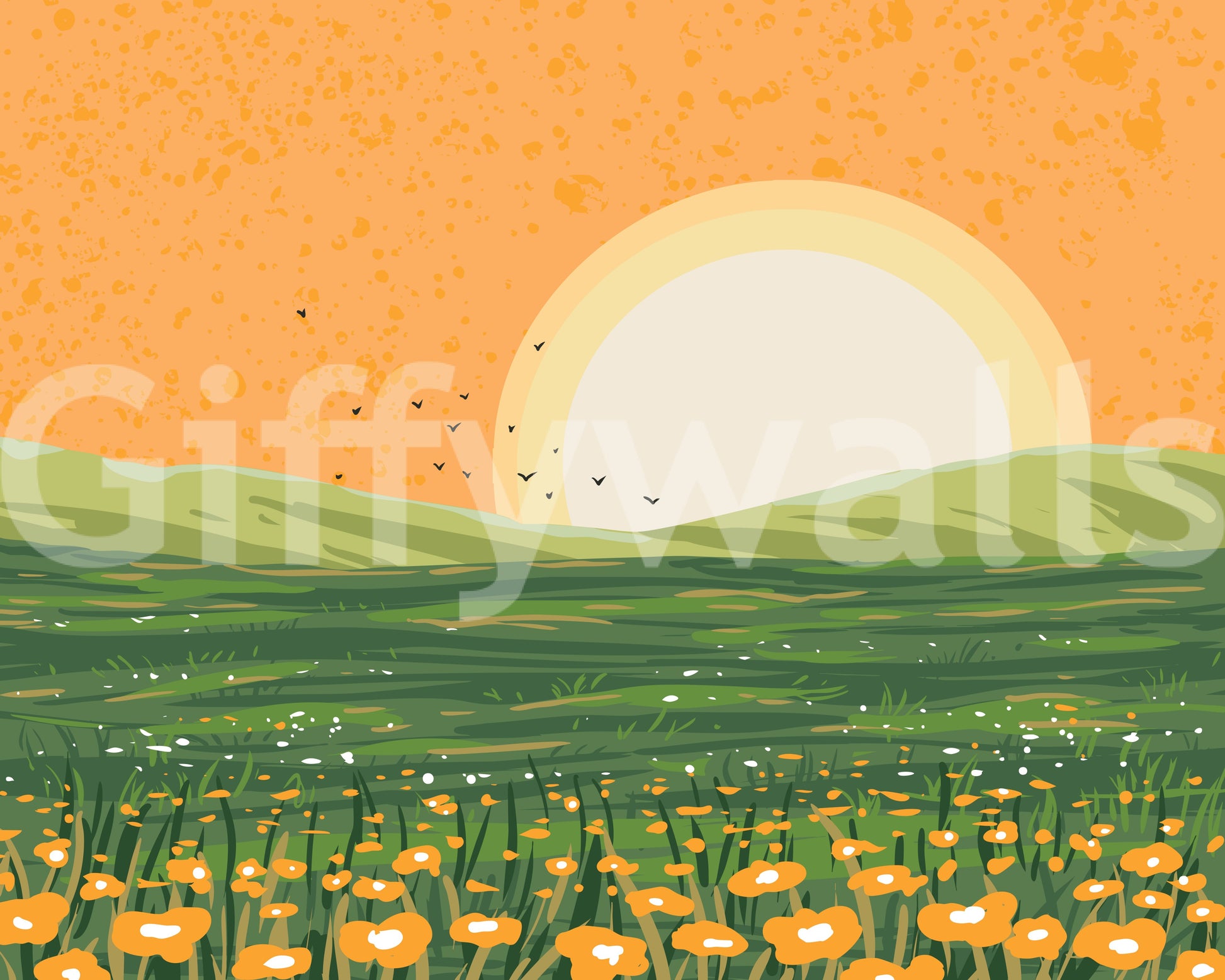 Sunset Wall Mural