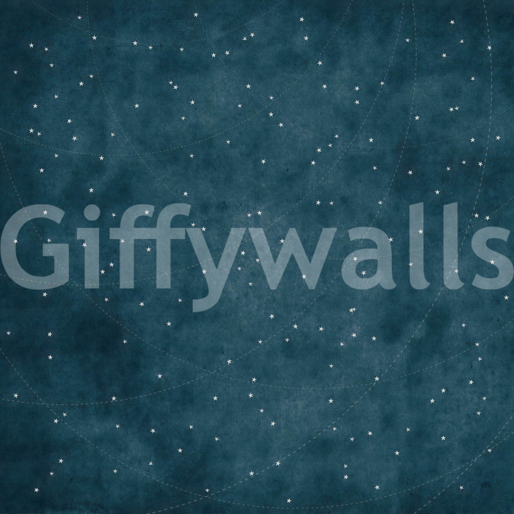 Starry Map - Midnight Blue Wall Mural