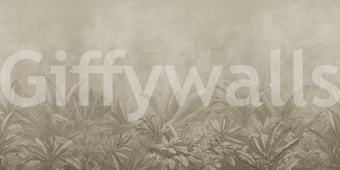 Jungle Mists - Bisque Wall Mural