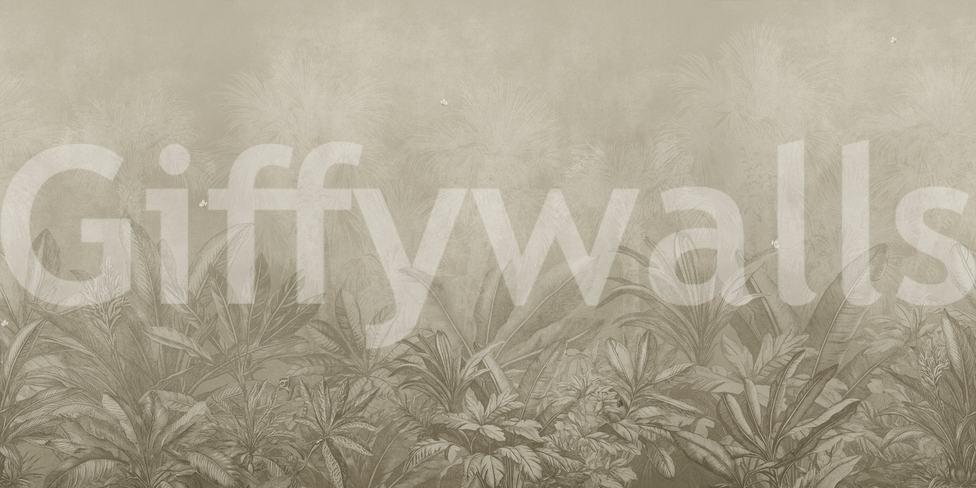 Jungle Mists - Bisque Wall Mural