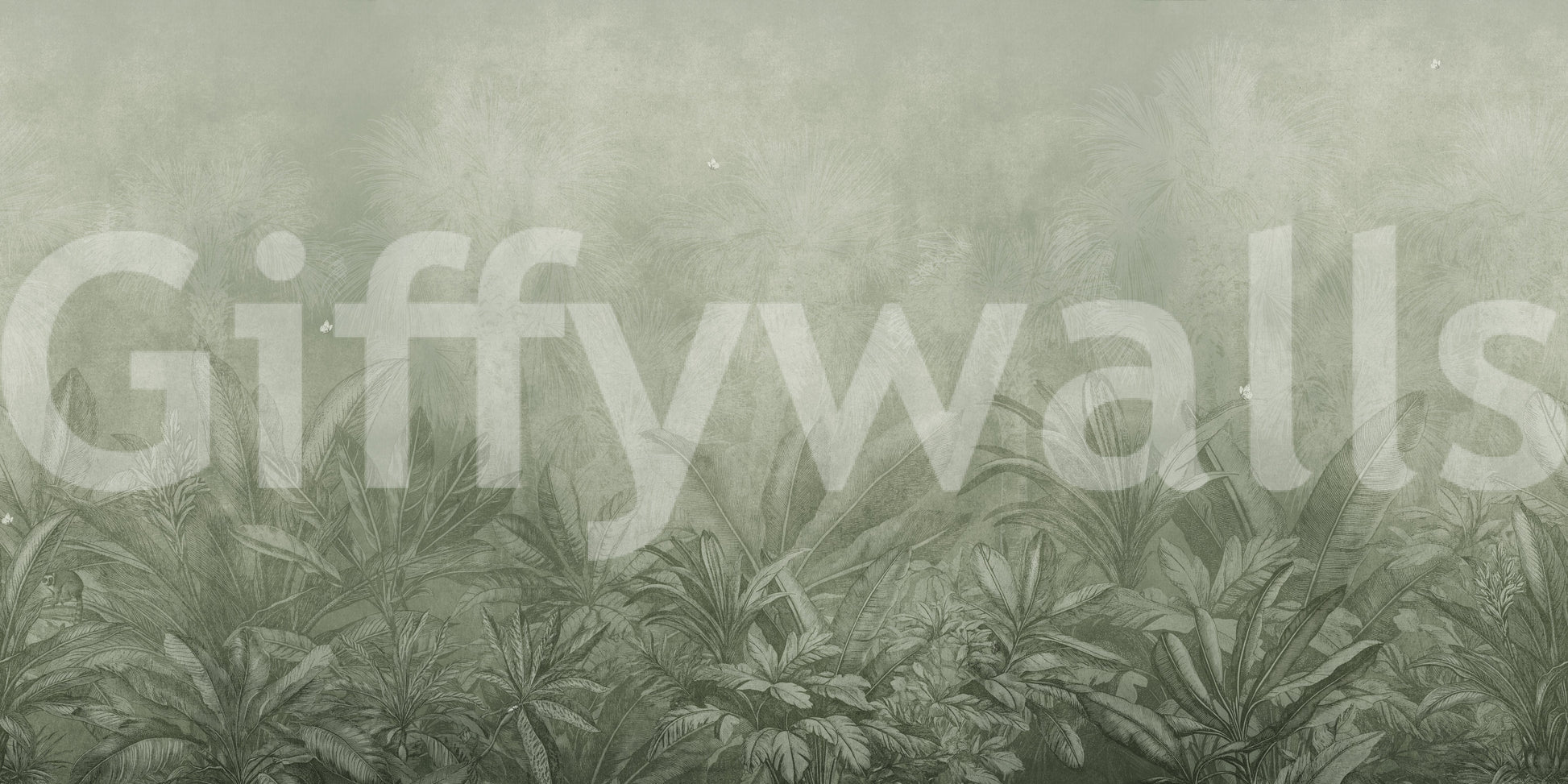 Jungle Mists - Sage Wall Mural