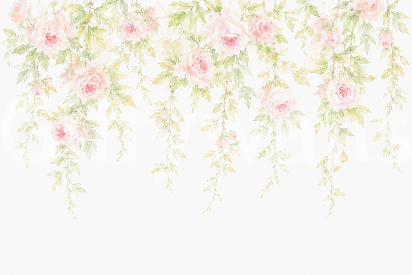 Dreamy Pastel Floral Canopy Wall Mural