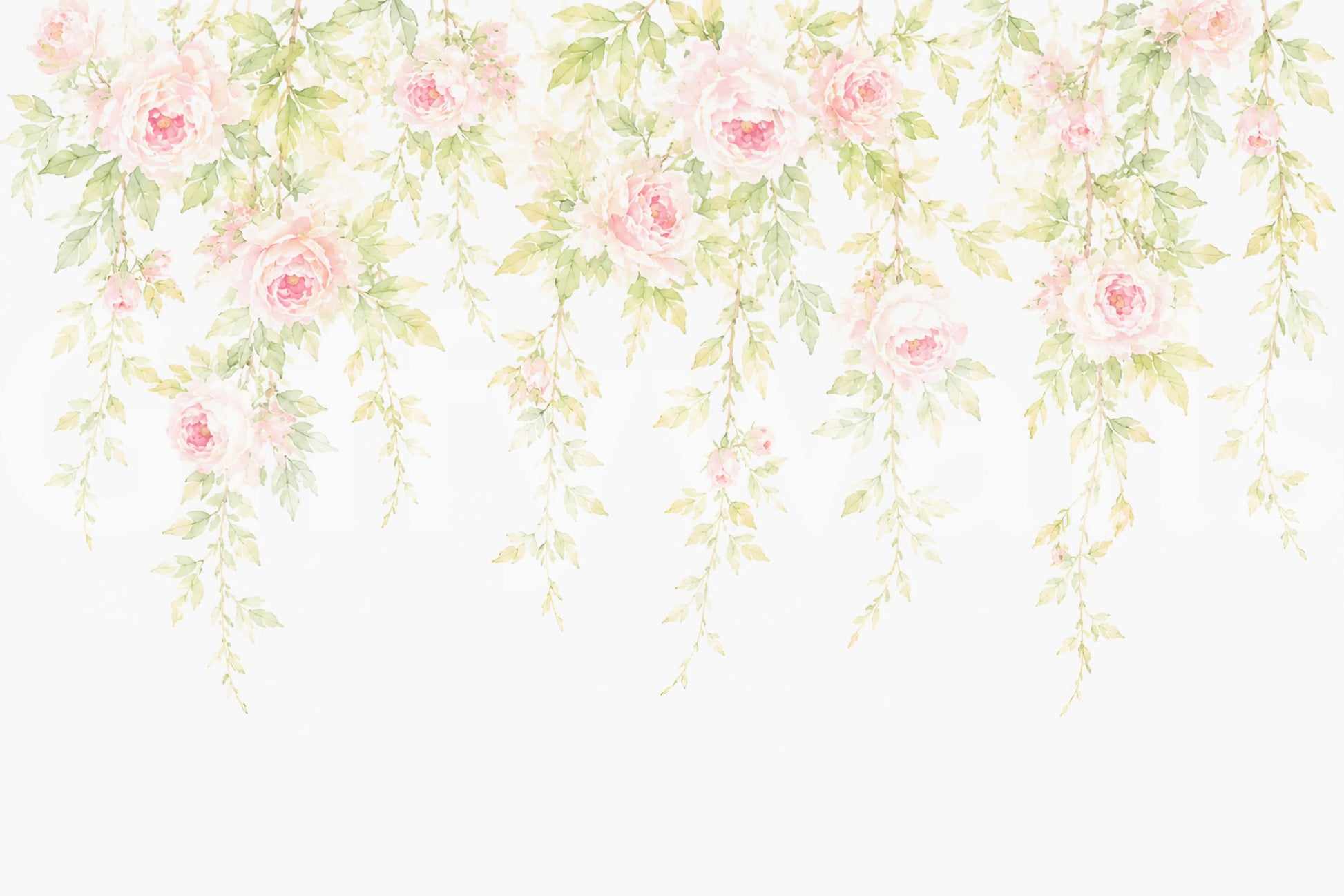 Dreamy Pastel Floral Canopy Wall Mural