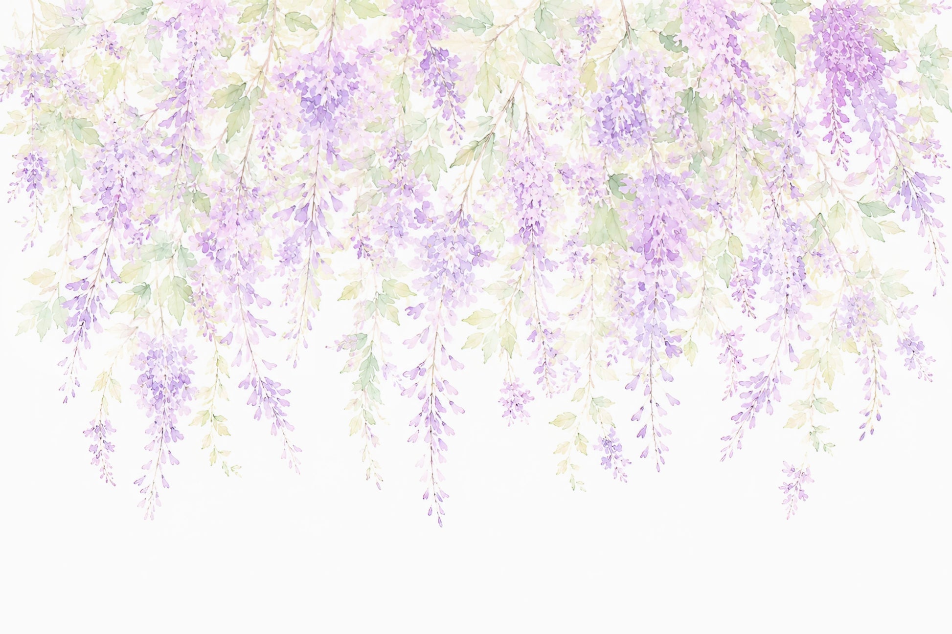 Spring Wisteria Canopy Wall Mural