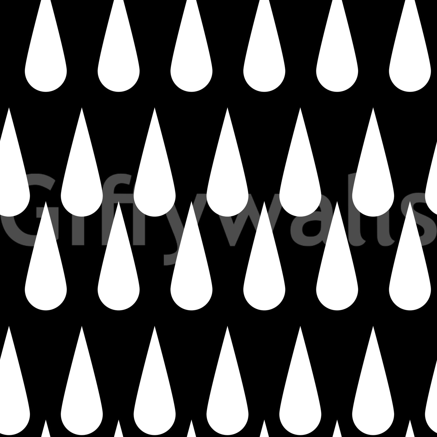 Minimalist Monochrome Raindrop Pattern Wallpaper⁠