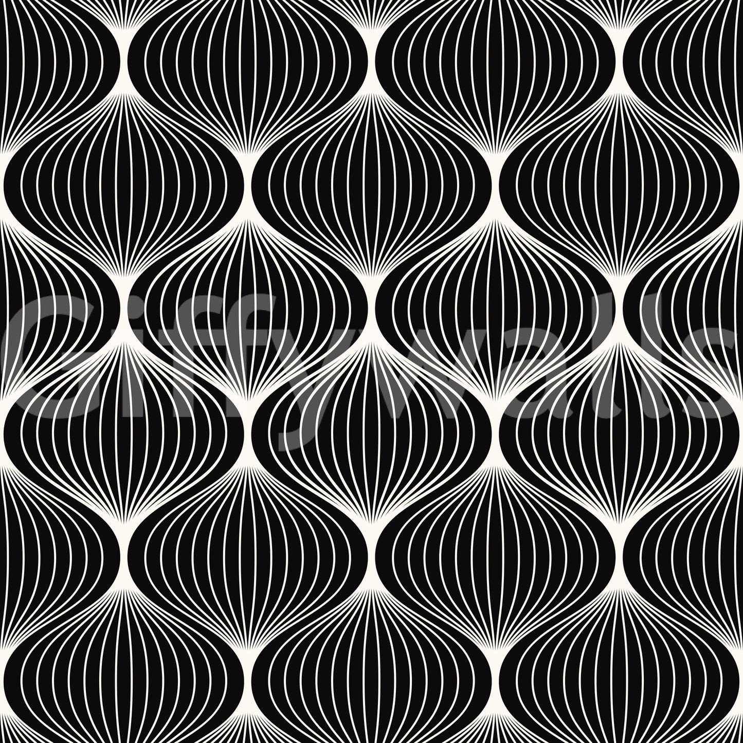 Monochrome Geometric Arcs Wallpaper⁠
