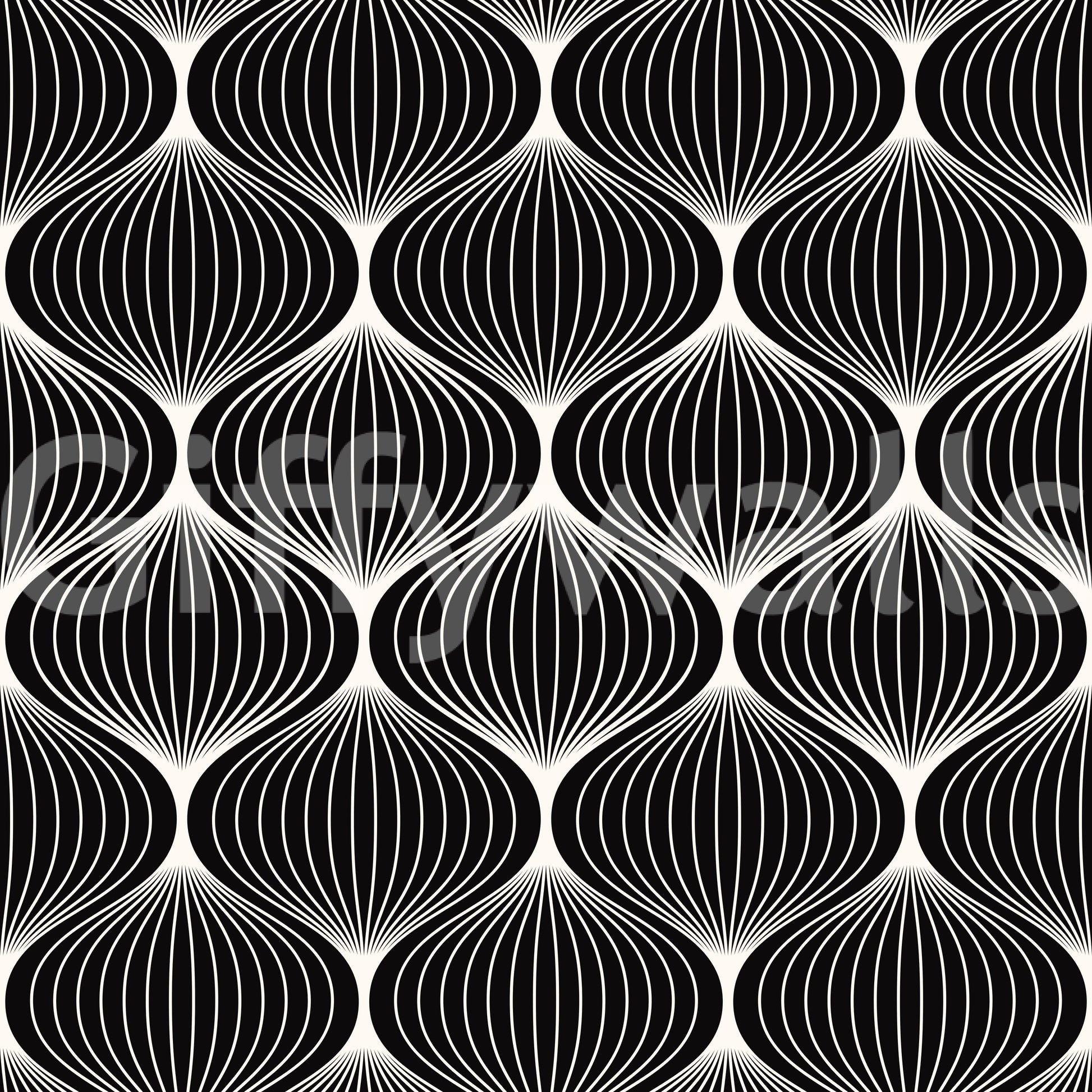 Monochrome Geometric Arcs Wallpaper⁠