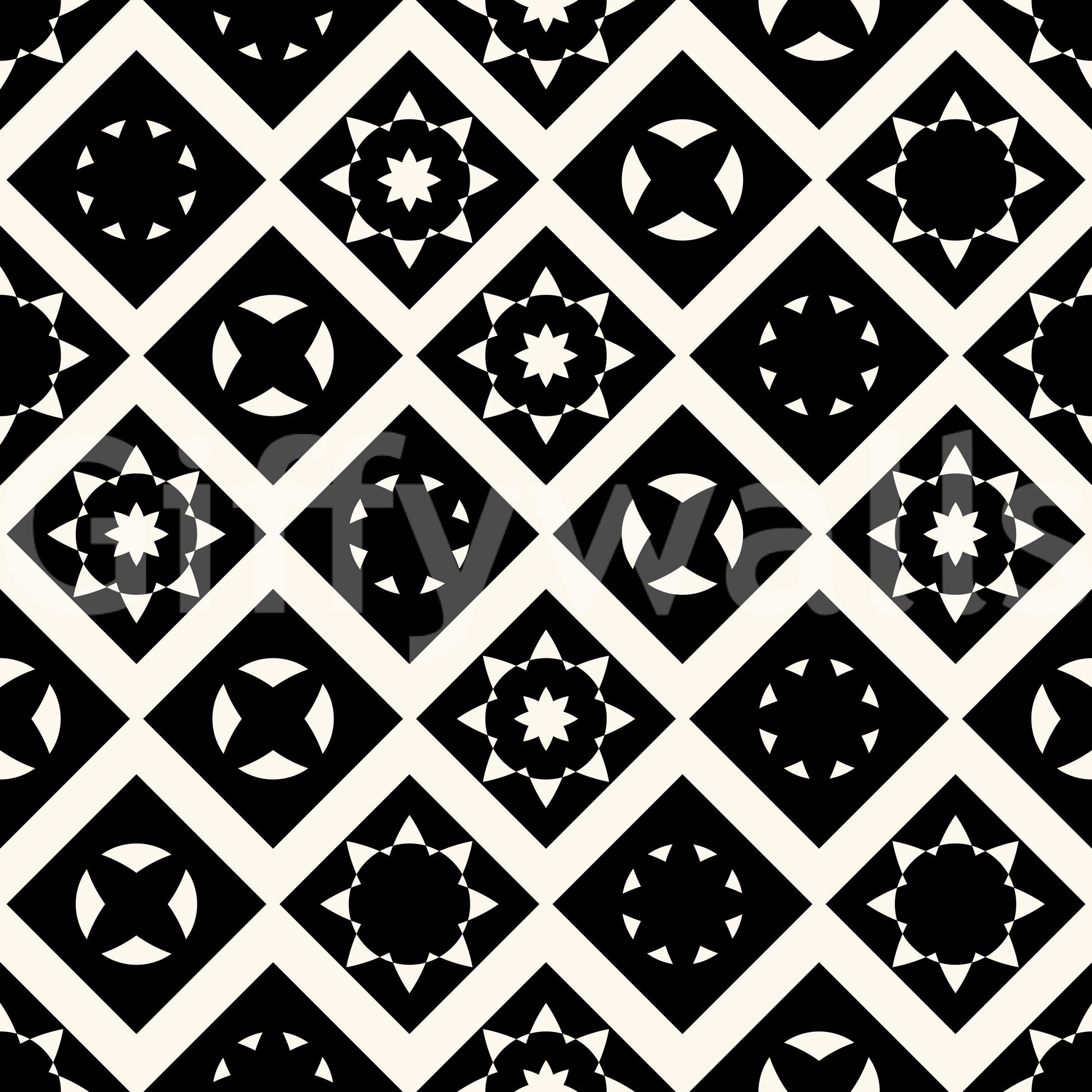 Abstract Star Diamond Tile Wallpaper⁠