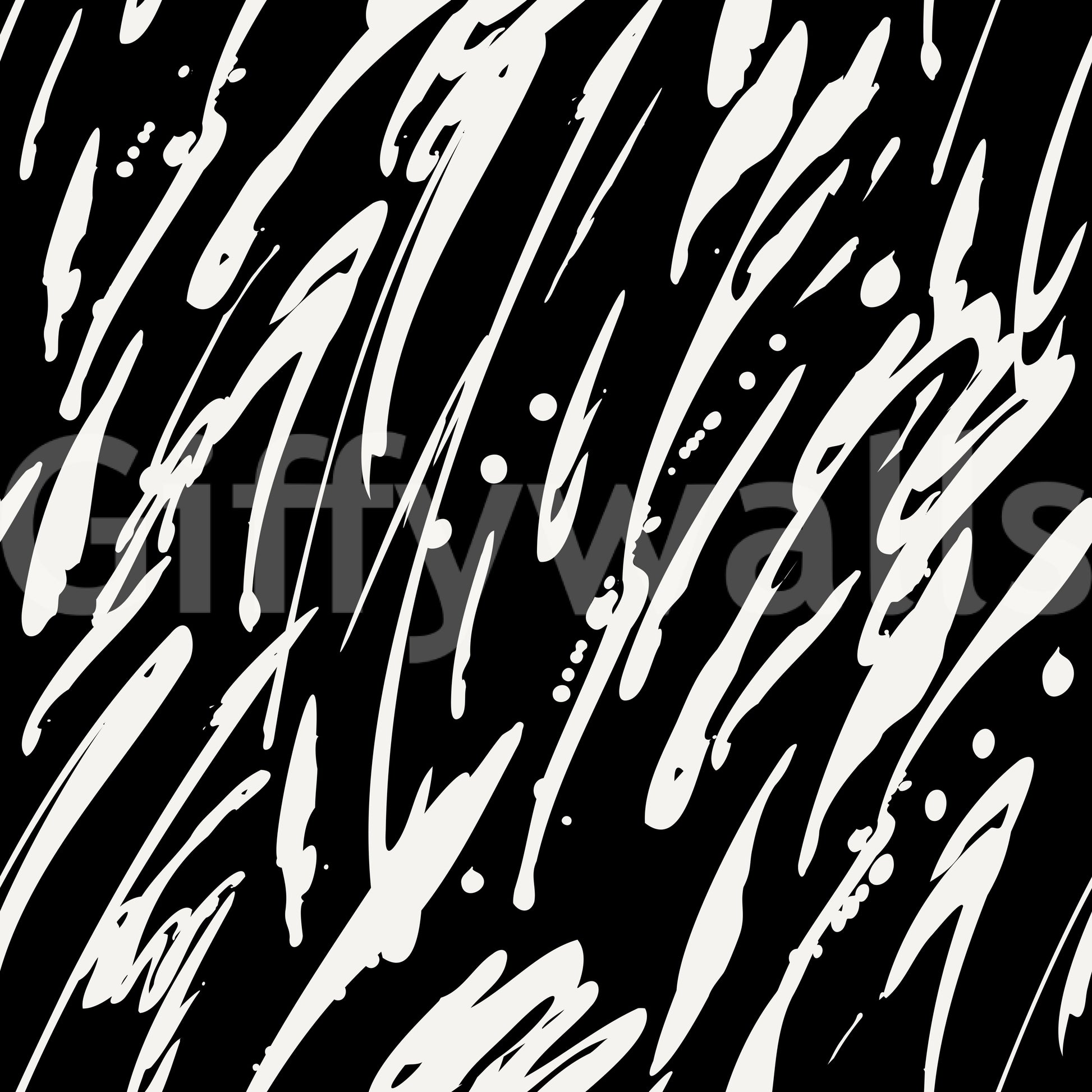 Monochrome Abstract Brushwork Wallpaper⁠