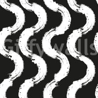 Abstract Painted Wave Motif Wallpaper⁠
