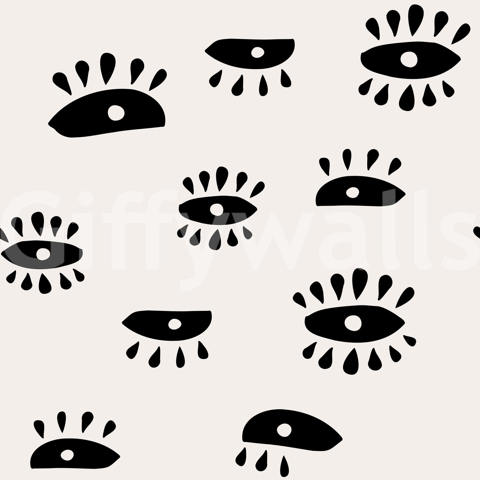 Whimsical Minimalist Eye Illustrations Wallpaper⁠