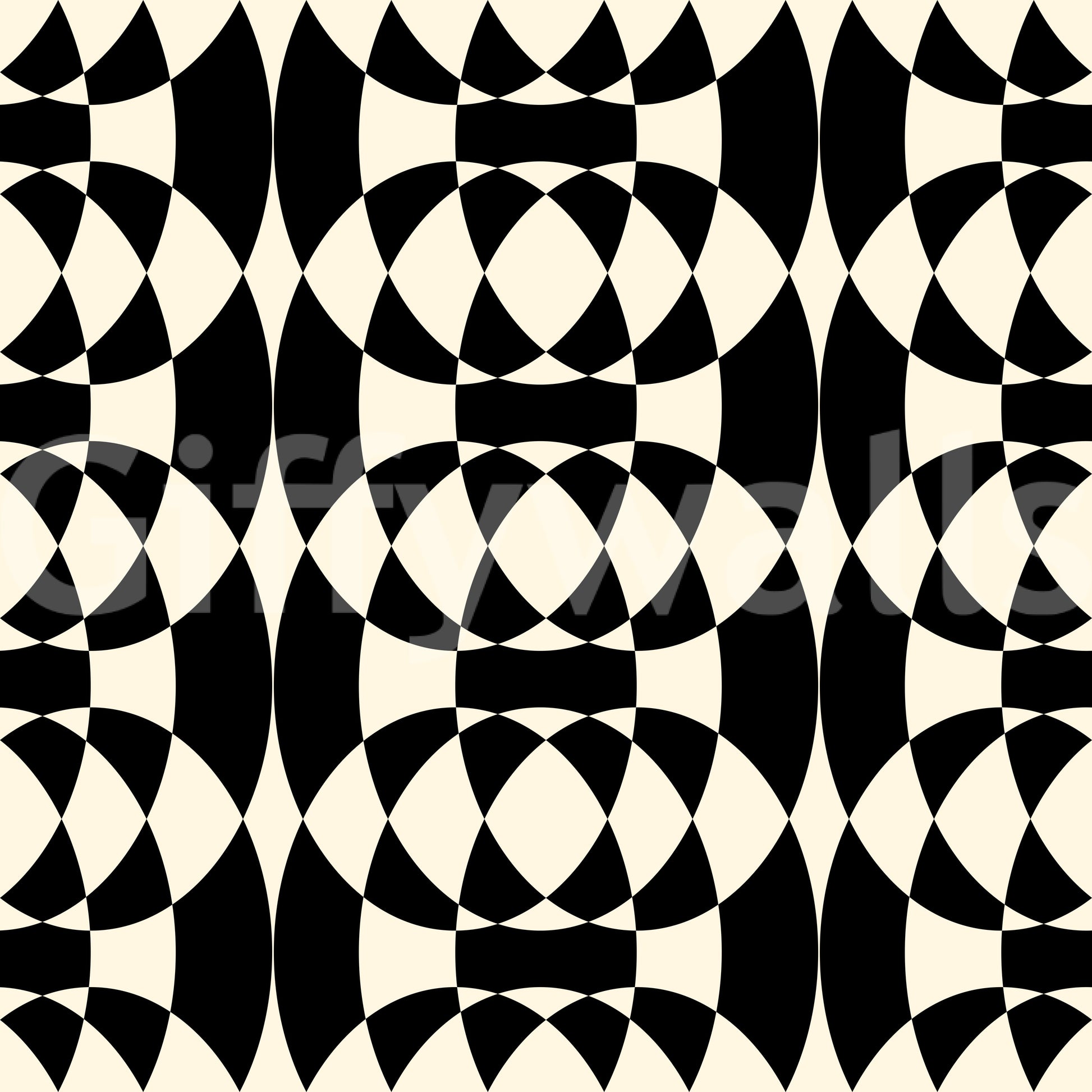 Interlocking Monochrome Arches Wallpaper⁠