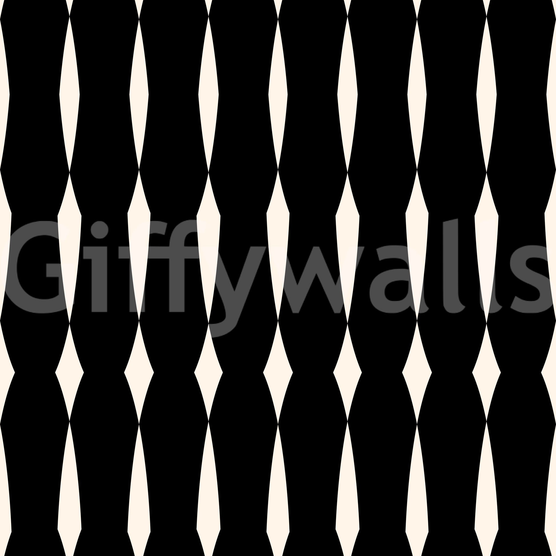 Monochromatic Geometric Column Pattern Wallpaper⁠