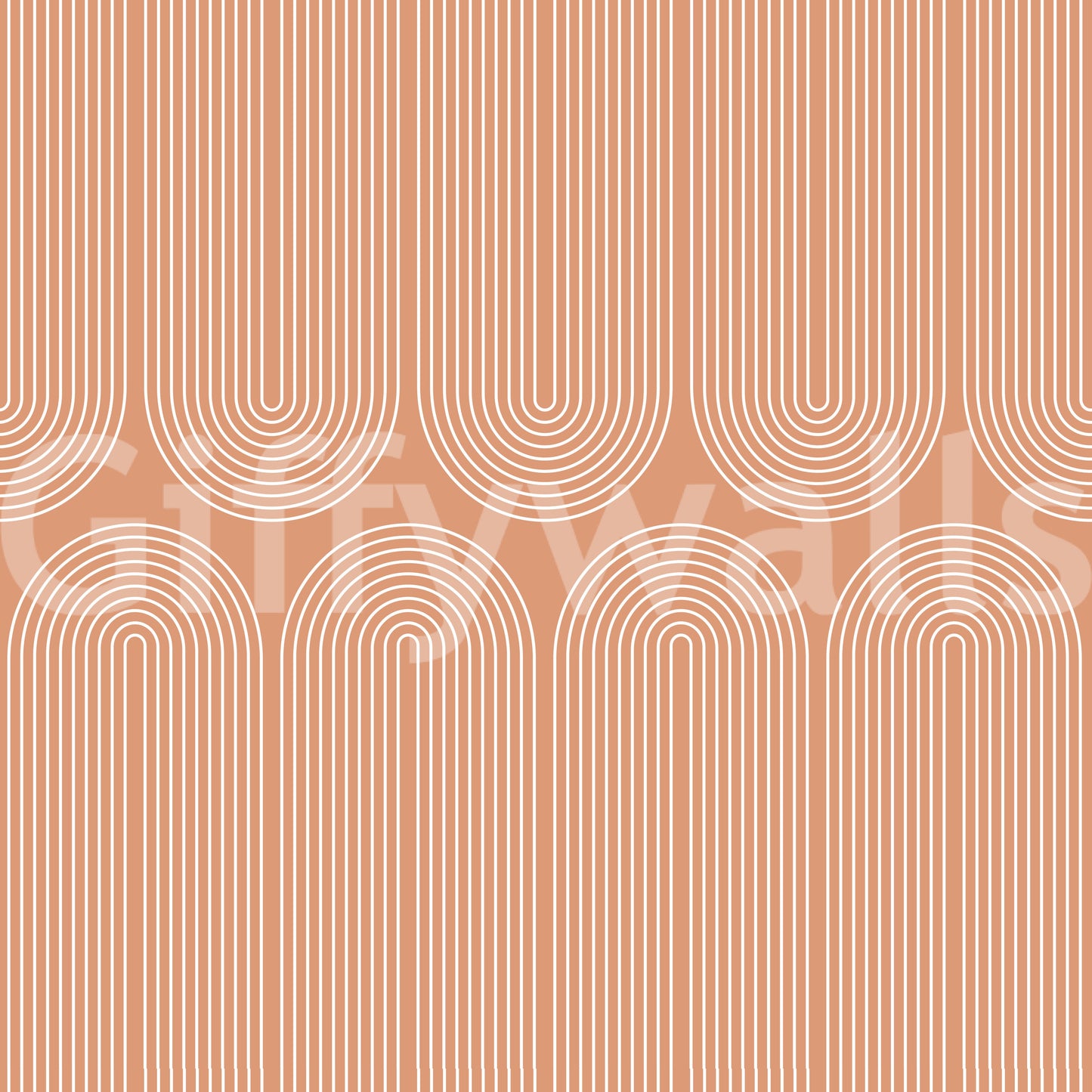 Minimalist Terracotta Arc Pattern Wallpaper⁠