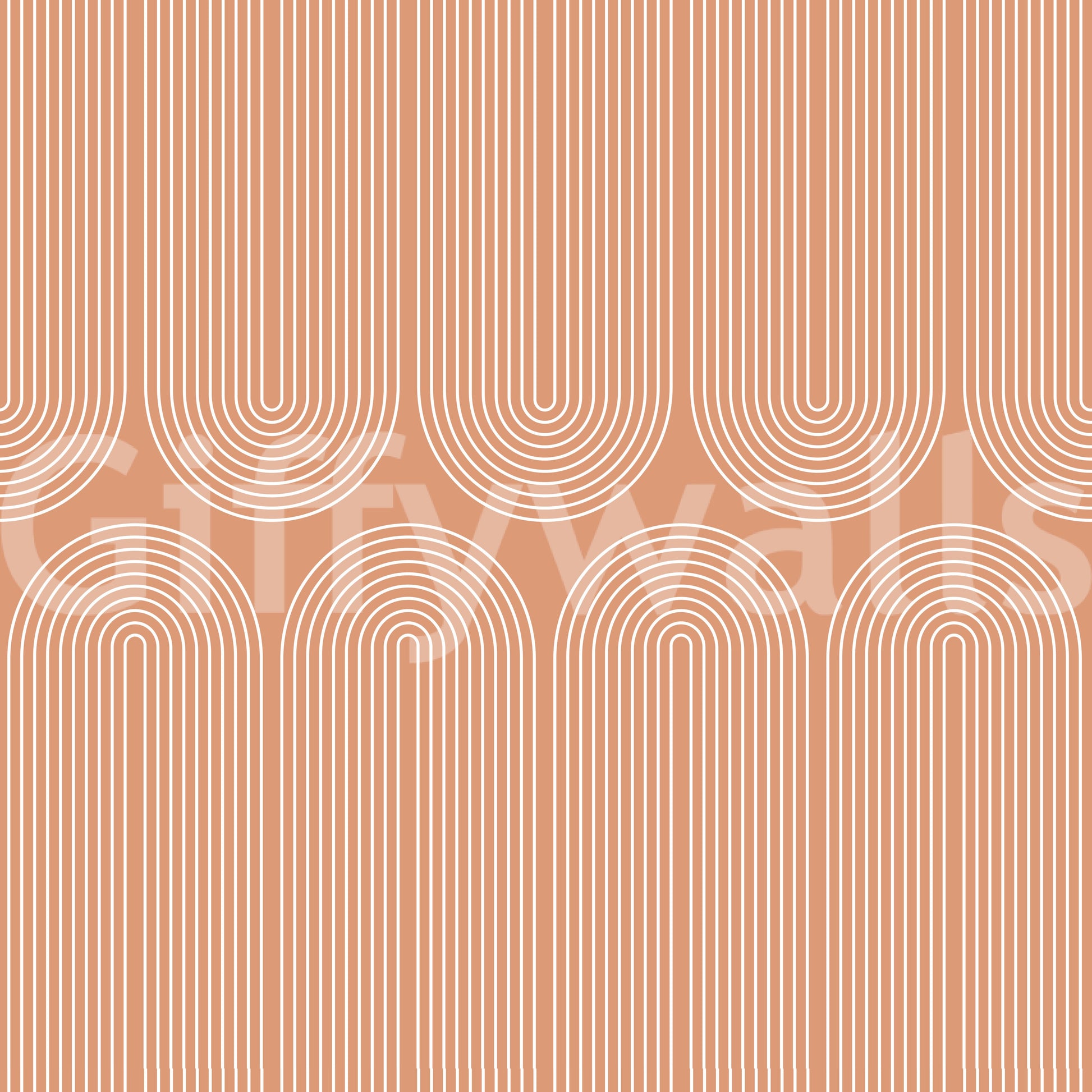 Minimalist Terracotta Arc Pattern Wallpaper⁠