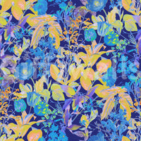 Vibrant Neon Garden Pattern Wallpaper⁠