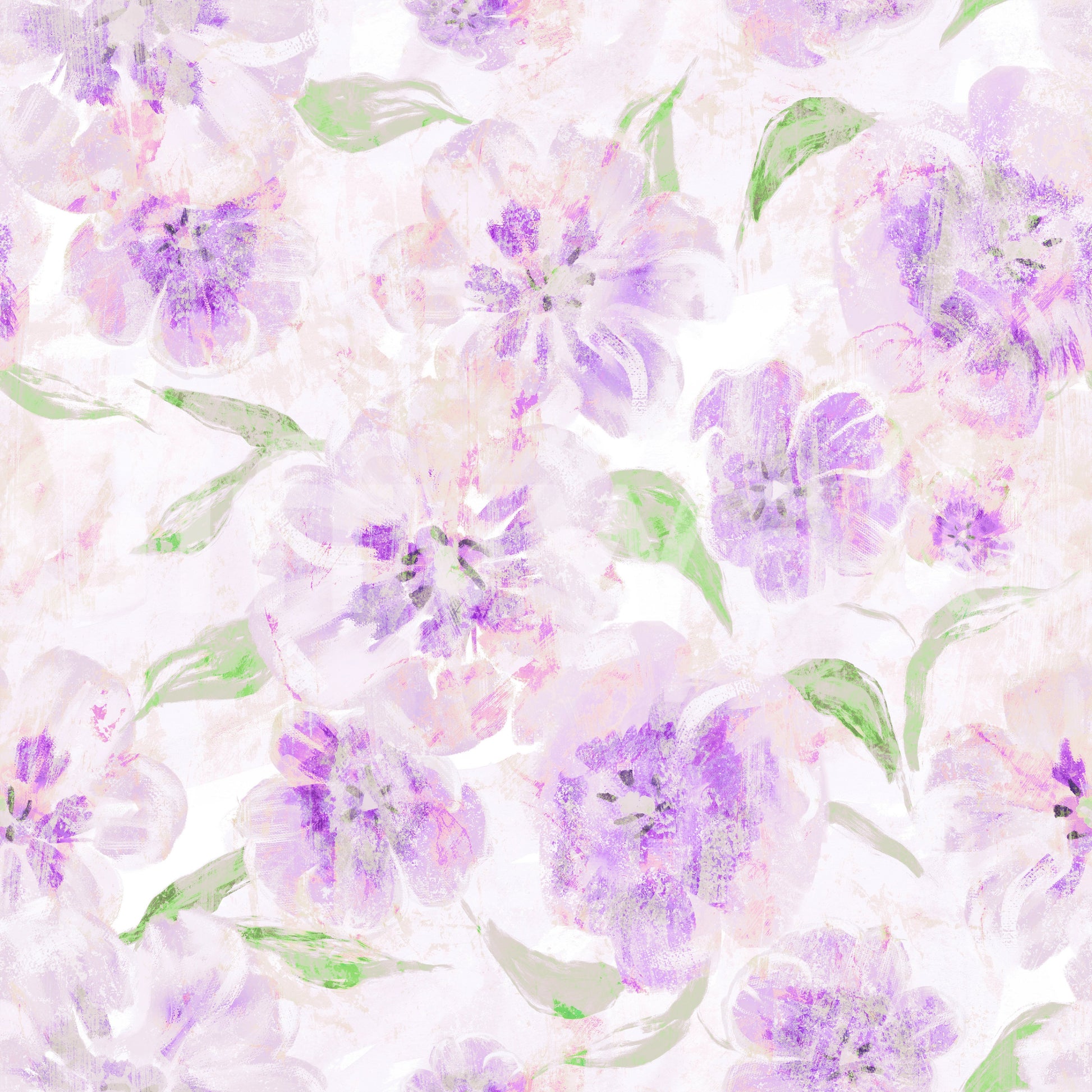 Lavender Brushstroke Floral Wallpaper⁠