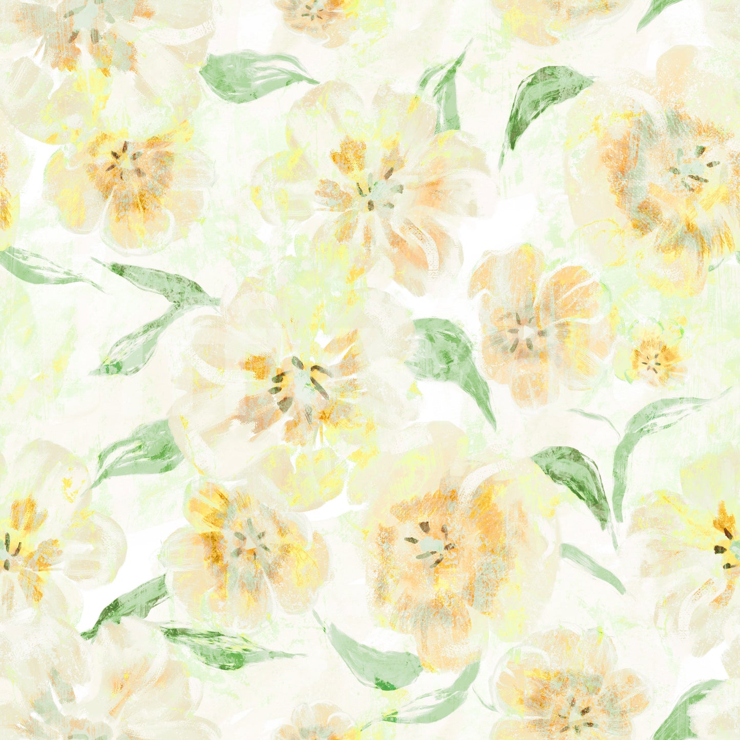 Soft Watercolor Floral Meadow Wallpaper⁠