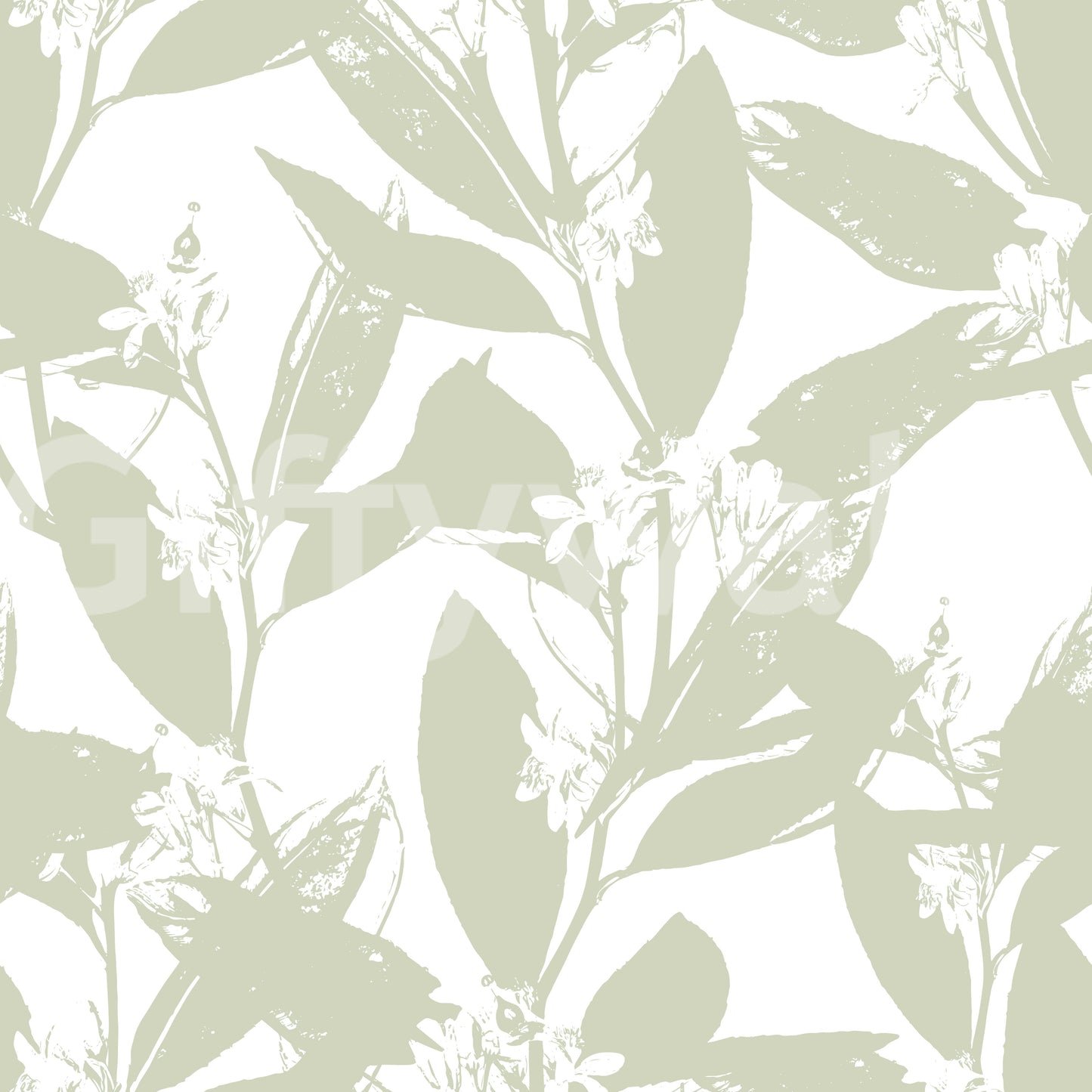 Soft Sage Botanical Print Wallpaper⁠