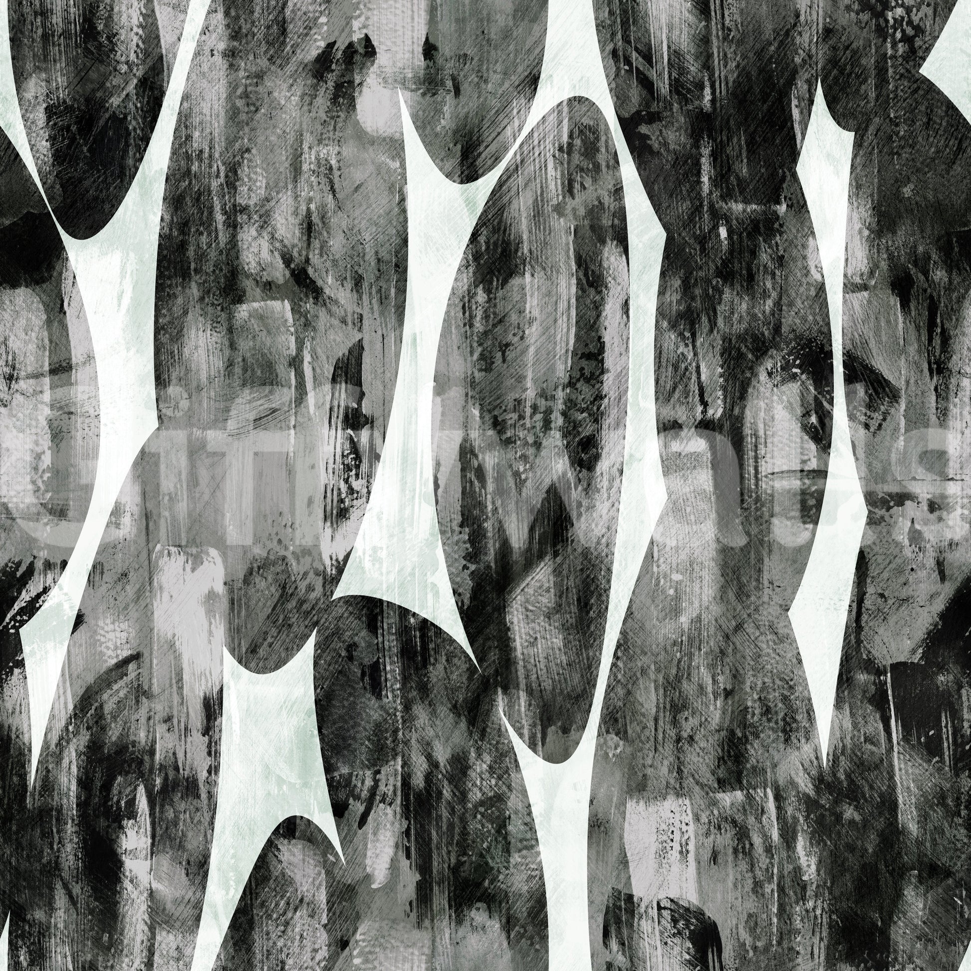 Abstract Monochrome Brushstroke Layers Wallpaper⁠