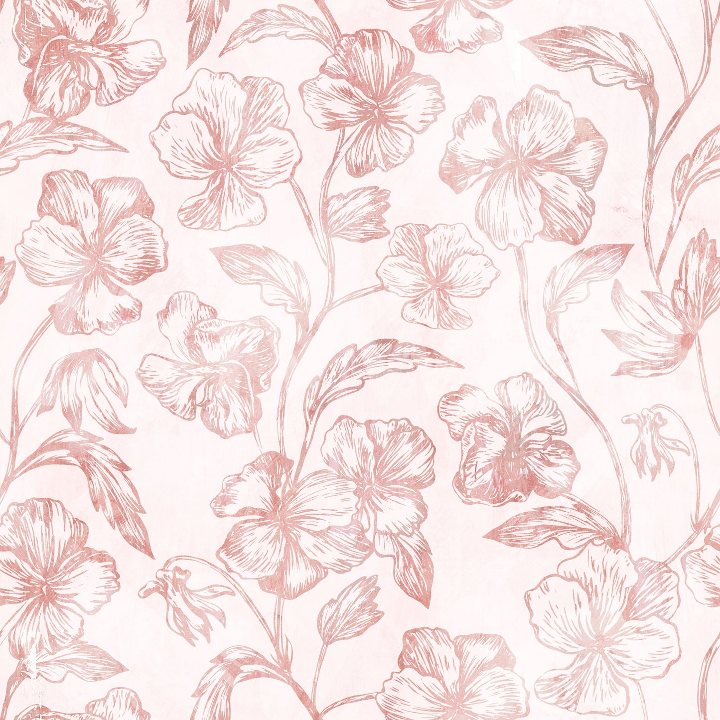 Blush Botanical Line Art Wallpaper⁠