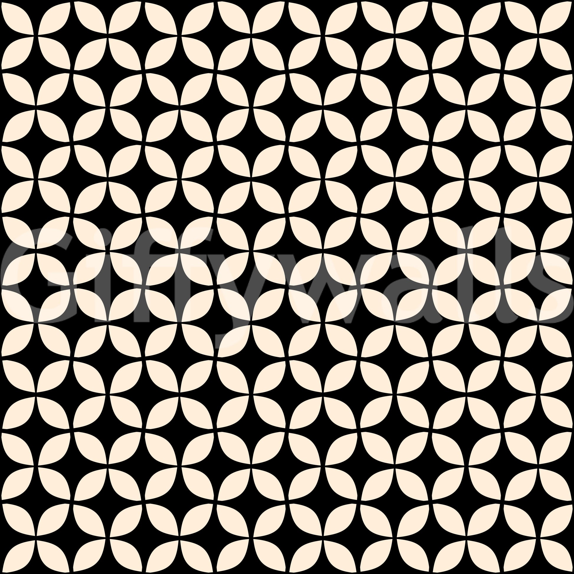 Minimalist Petal Lattice Wallpaper⁠