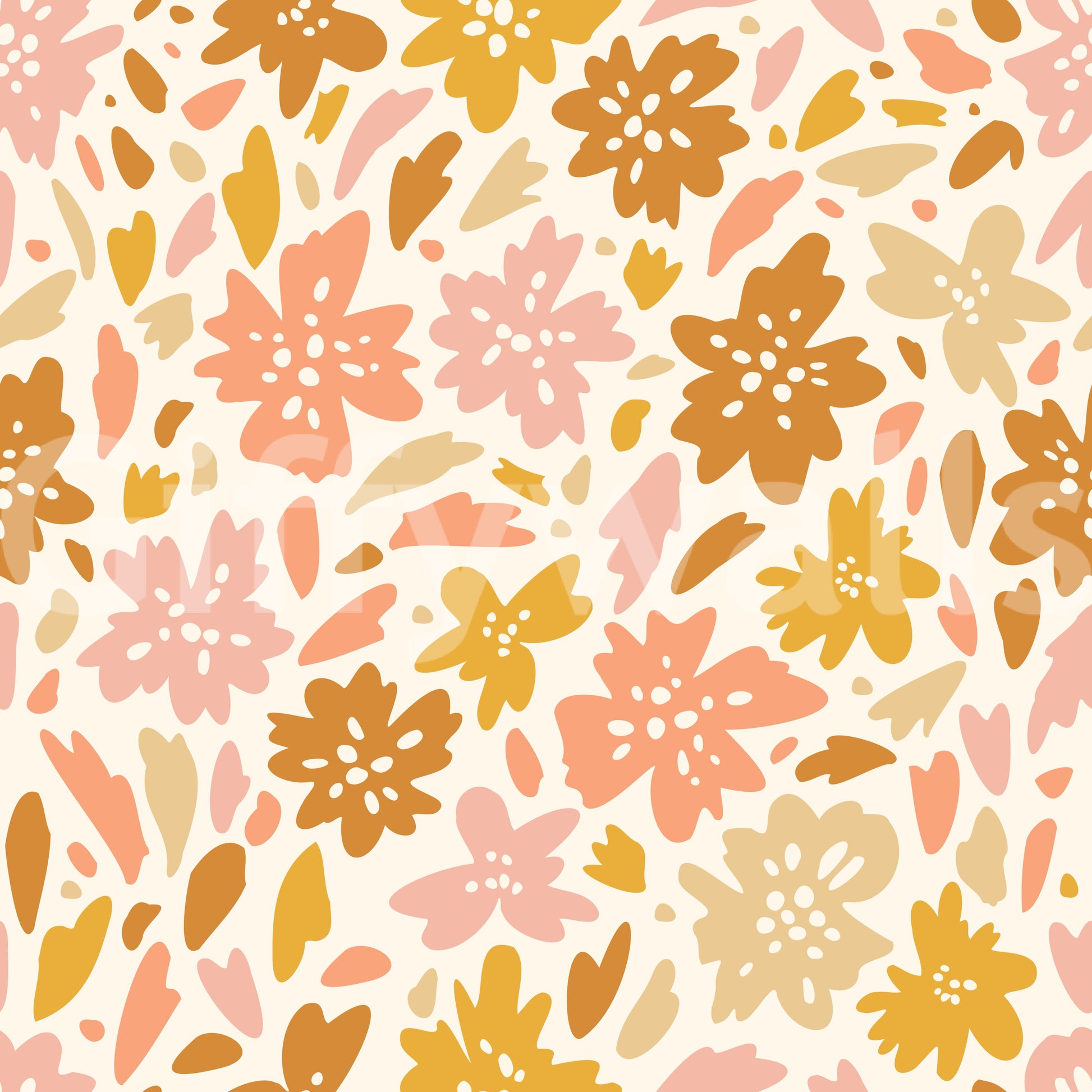 Boho Floral Meadow Prints Wallpaper⁠
