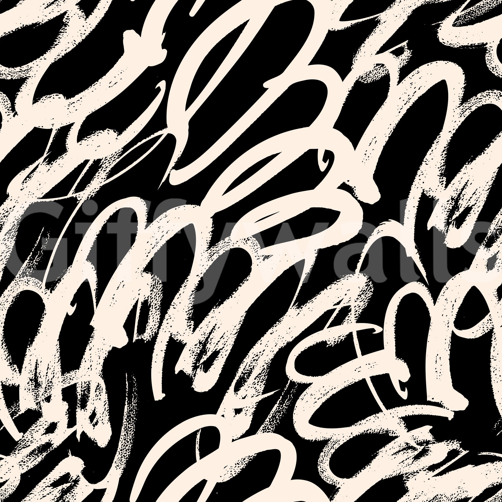 Monochrome Swirl Abstract Line Art Wallpaper⁠