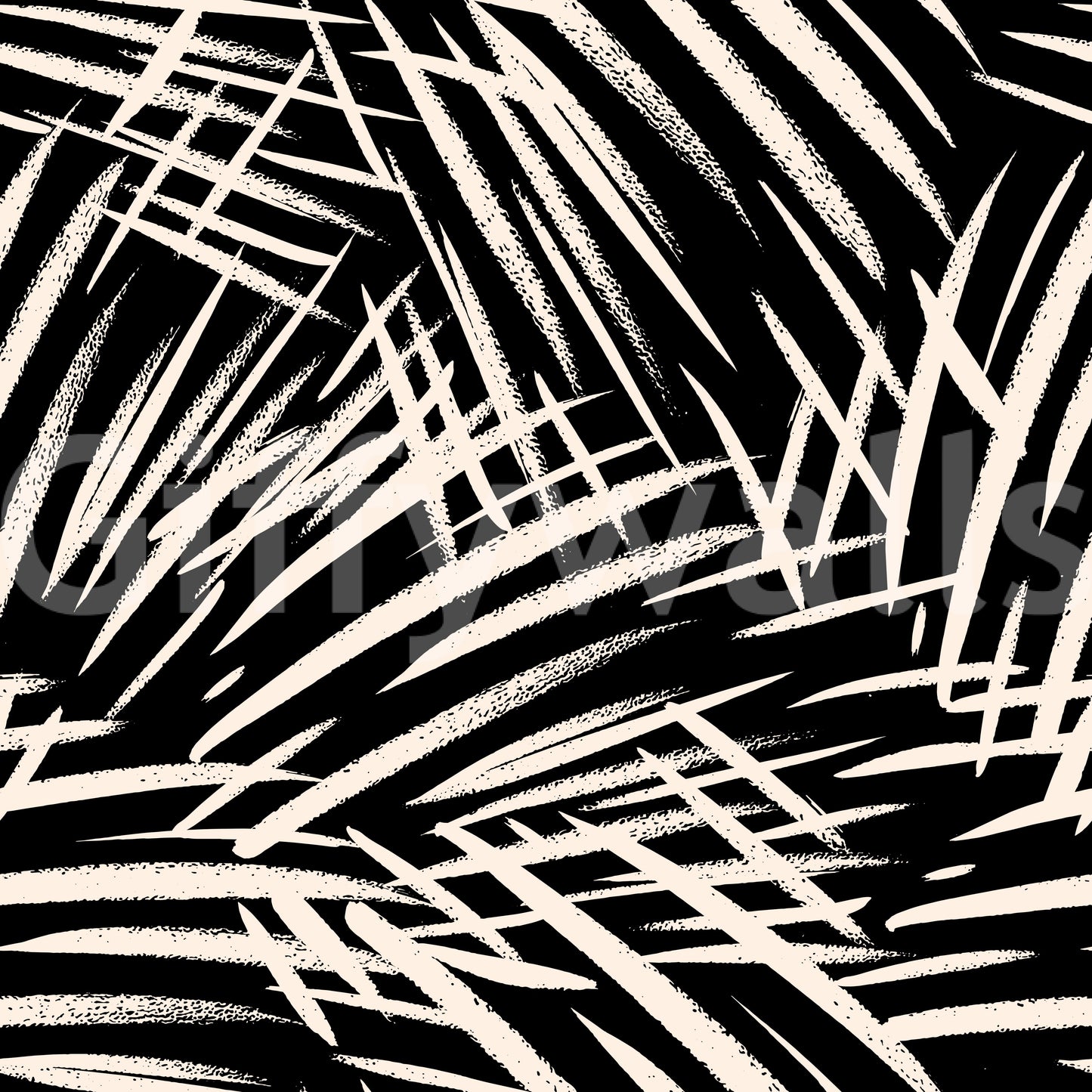Monochrome Linear Brushstroke Wallpaper⁠