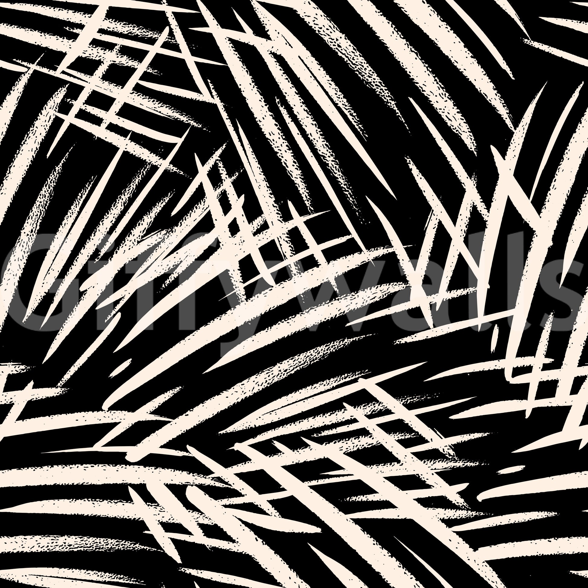 Monochrome Linear Brushstroke Wallpaper⁠