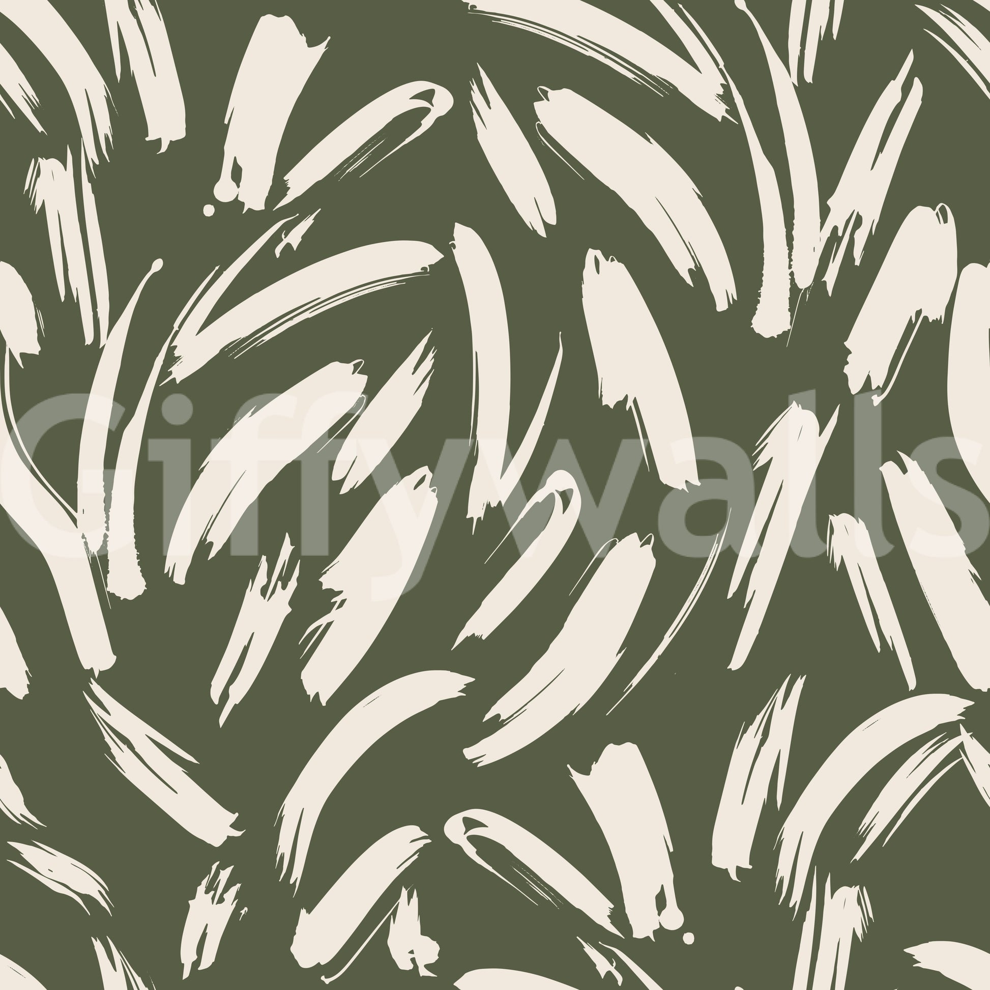 Sage Green Abstract Brushstrokes Wallpaper⁠