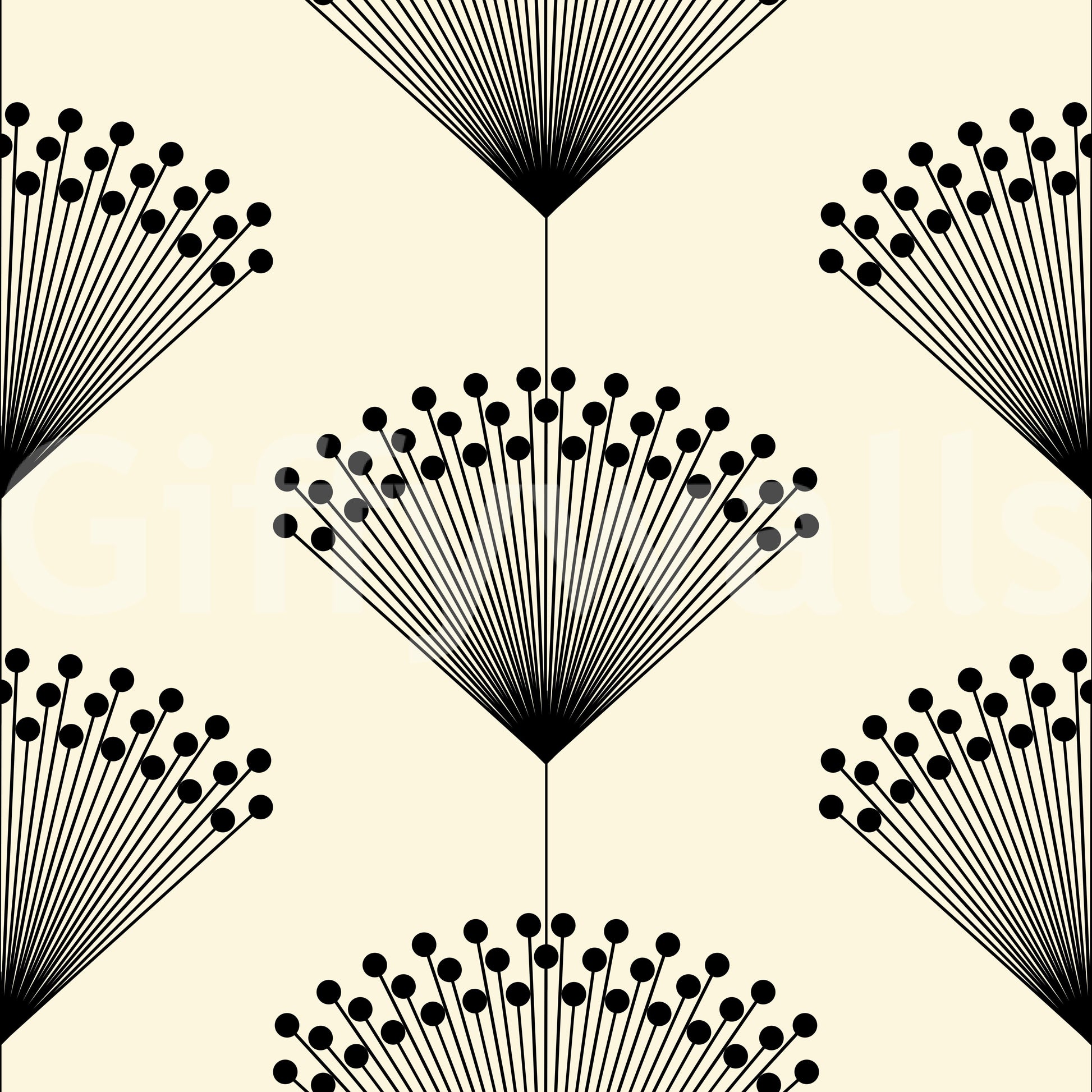 Minimalist Fanburst Geometric Wallpaper⁠