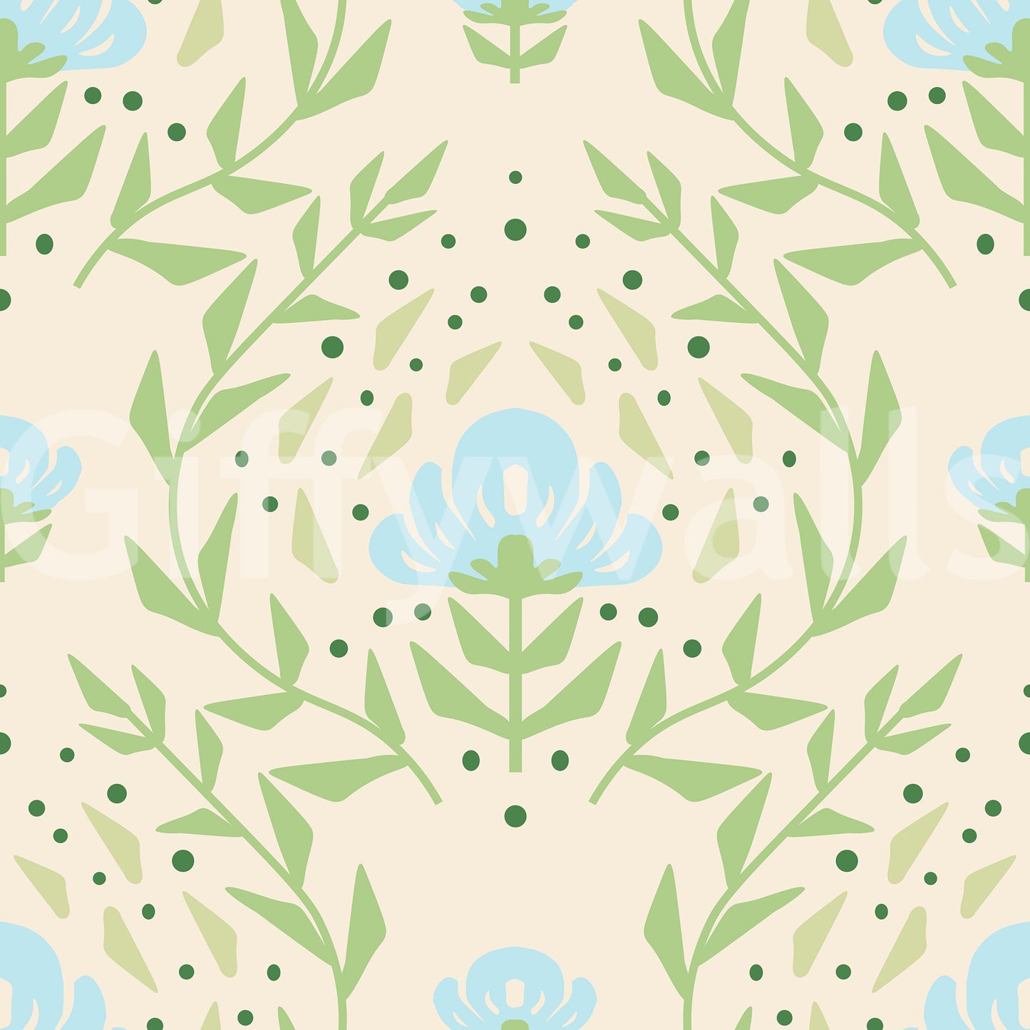 Nordic Bloom Botanical Print Wallpaper⁠
