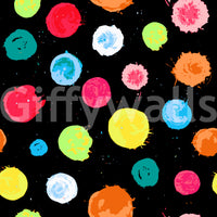 Expressive Multi-Colored Splatter Art Wallpaper⁠